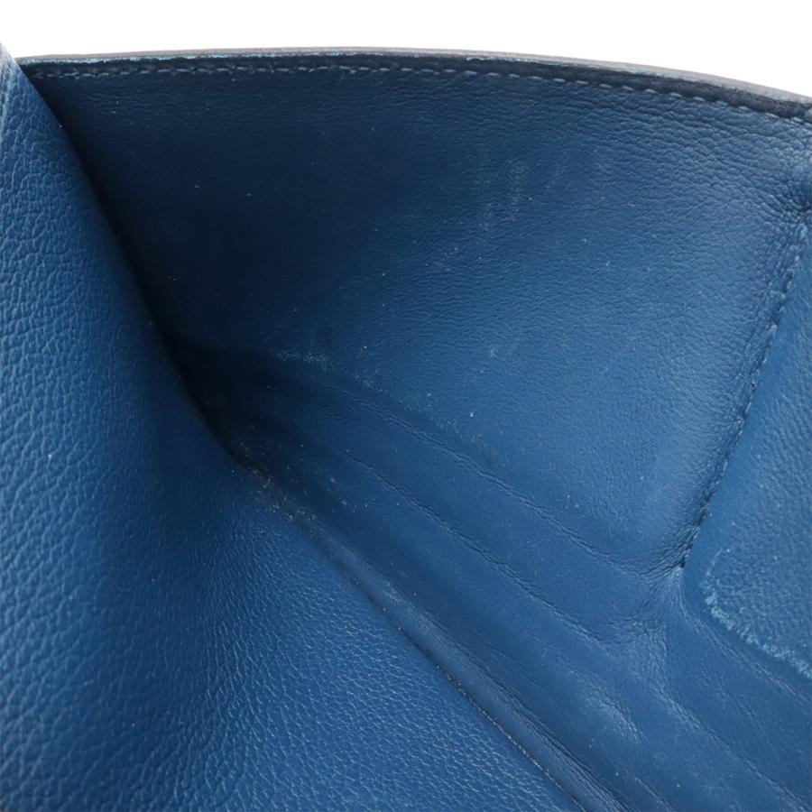 HERMES エルメス ドゴンレクトヴェルソ ドゴンロング 2つ折長財布 二つ折り長財布 レザー ブルー系 シルバー金具 D刻印 | HERMES | 07