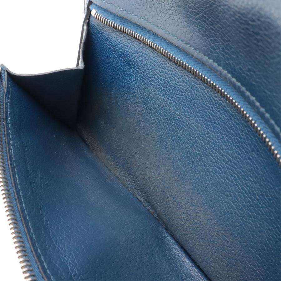 HERMES エルメス ドゴンレクトヴェルソ ドゴンロング 2つ折長財布 二つ折り長財布 レザー ブルー系 シルバー金具 D刻印 | HERMES | 08