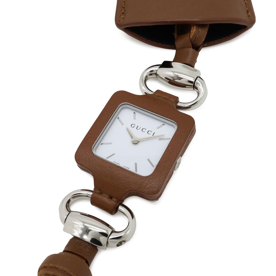 GUCCI グッチ ペンダントウォッチ ホワイト文字盤 SS レザー レディース QZ クォーツ 腕時計 130.5/YA130417 | GUCCI | 02