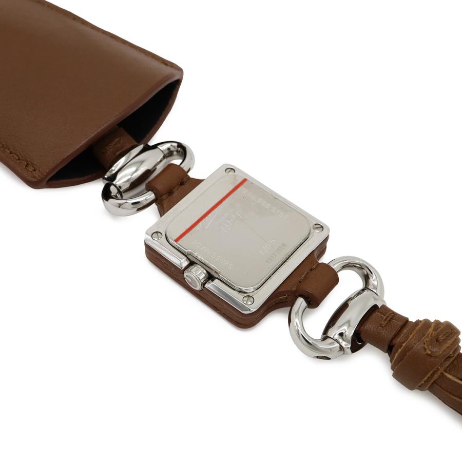 GUCCI グッチ ペンダントウォッチ ホワイト文字盤 SS レザー レディース QZ クォーツ 腕時計 130.5/YA130417 | GUCCI | 03