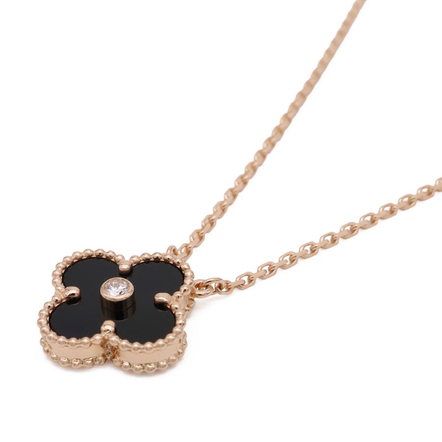 Van Cleef & Arpels ヴァン クリーフ & アーペル ヴィンテージアルハンブラ ネックレス K18PG オニキス 1PD 2016年限定 | Van Cleef ＆ Arpels | 02