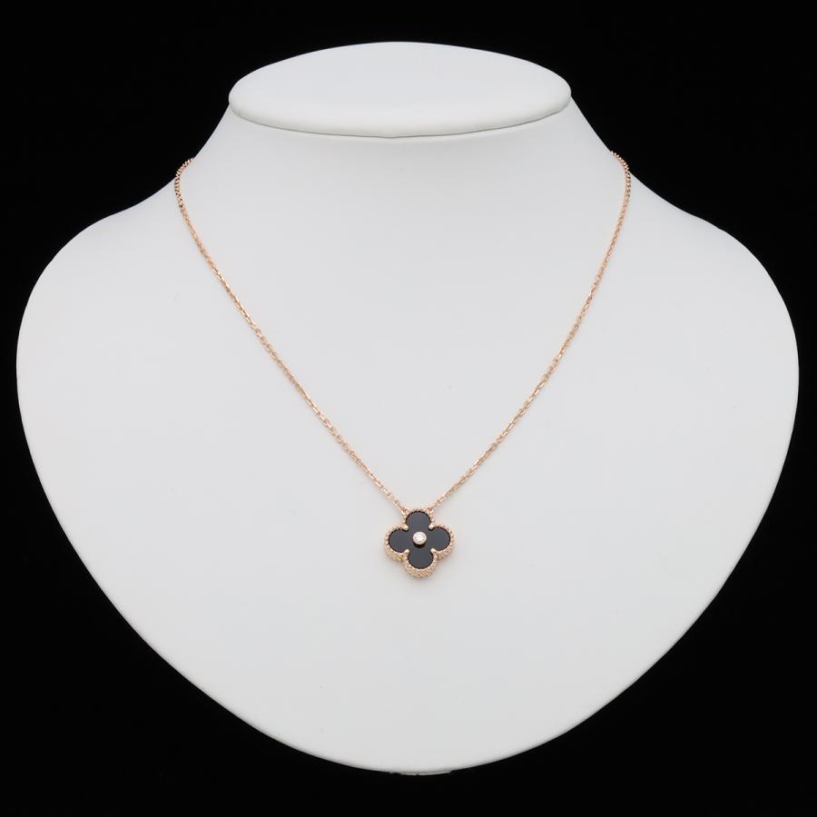 Van Cleef & Arpels ヴァン クリーフ & アーペル ヴィンテージアルハンブラ ネックレス K18PG オニキス 1PD 2016年限定 | Van Cleef ＆ Arpels | 05