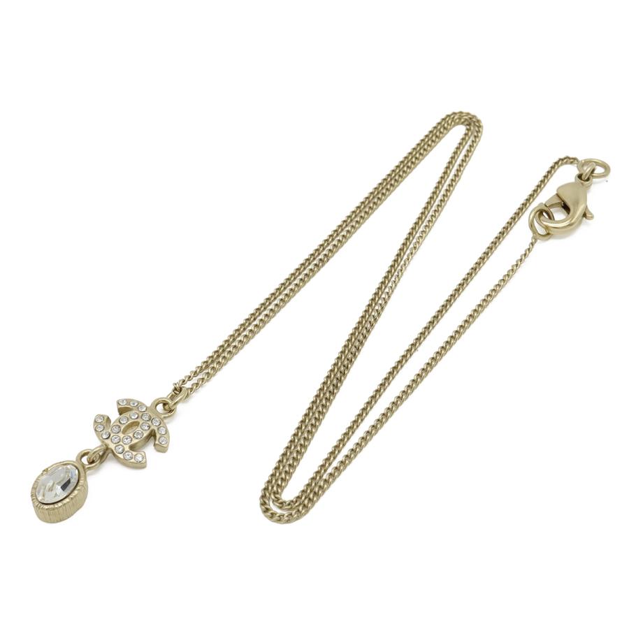 CHANEL シャネル ココマーク ネックレス ペンダント ラインストーン クリスタル GP ゴールド 09A | CHANEL | 01