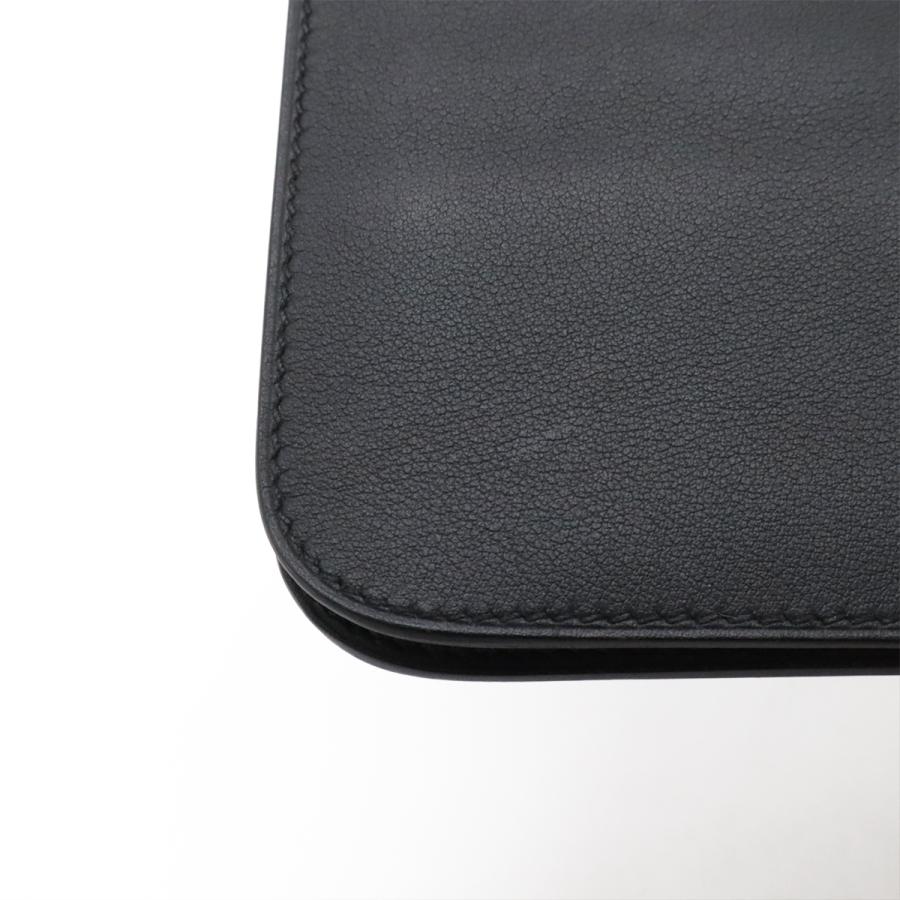 HERMES エルメス ドゴンレクトヴェルソ ドゴンロング 2つ折長財布 二つ折り長財布 ヴォースイフト レザー ブラック 黒 シルバー金具 | HERMES | 03