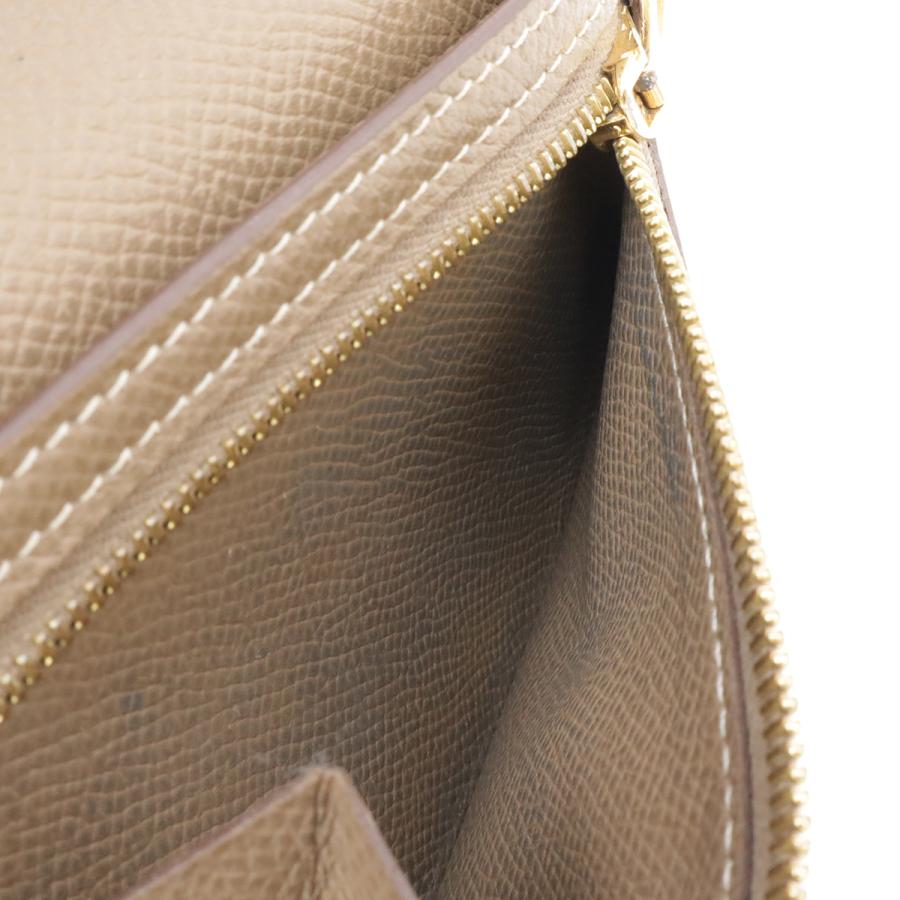 HERMES エルメス ベアンコンパクト 2つ折り財布 二つ折り財布 ヴォーエプソン レザー エトゥープ グレージュ系 ゴールド金具 D刻印 | HERMES | 07