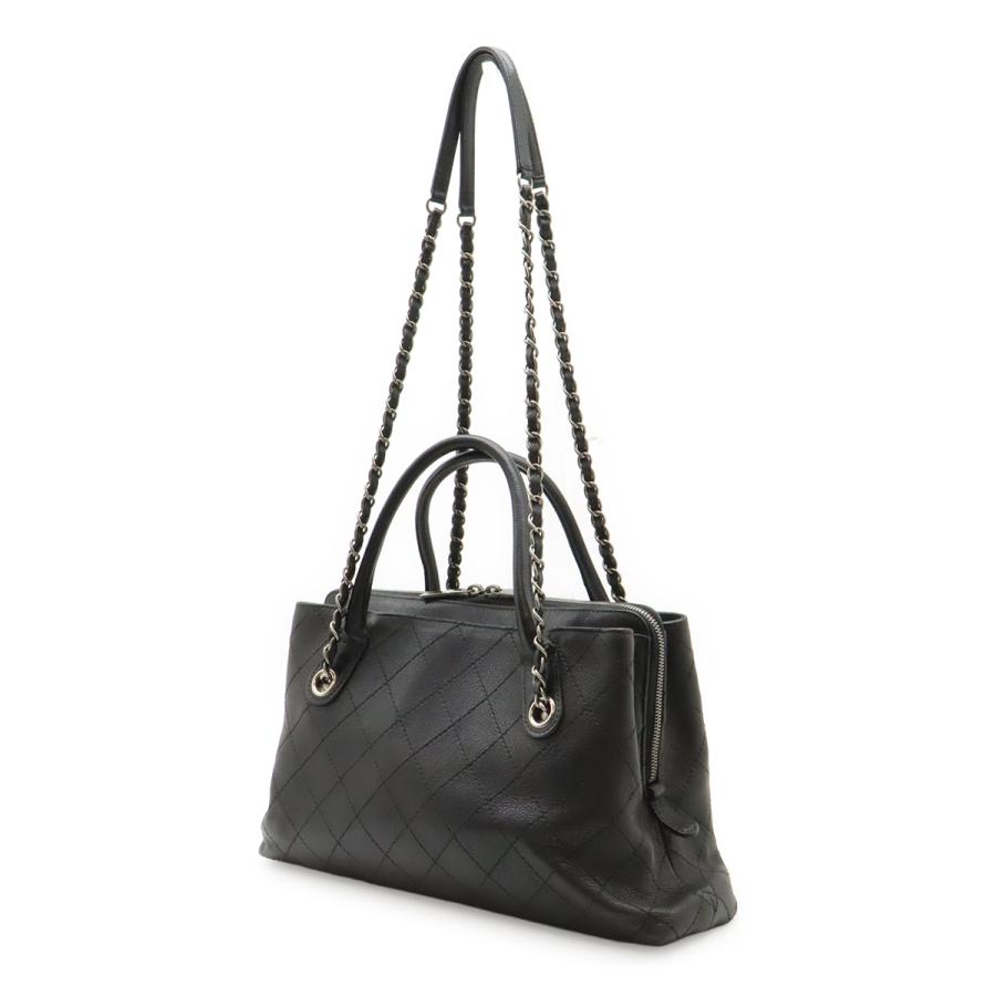 CHANEL シャネル マトラッセ ハンドバッグ 2WAY チェーンショルダー ショルダーバッグ キャビアスキン レザー ブラック 黒 シルバー金具 | CHANEL | 01