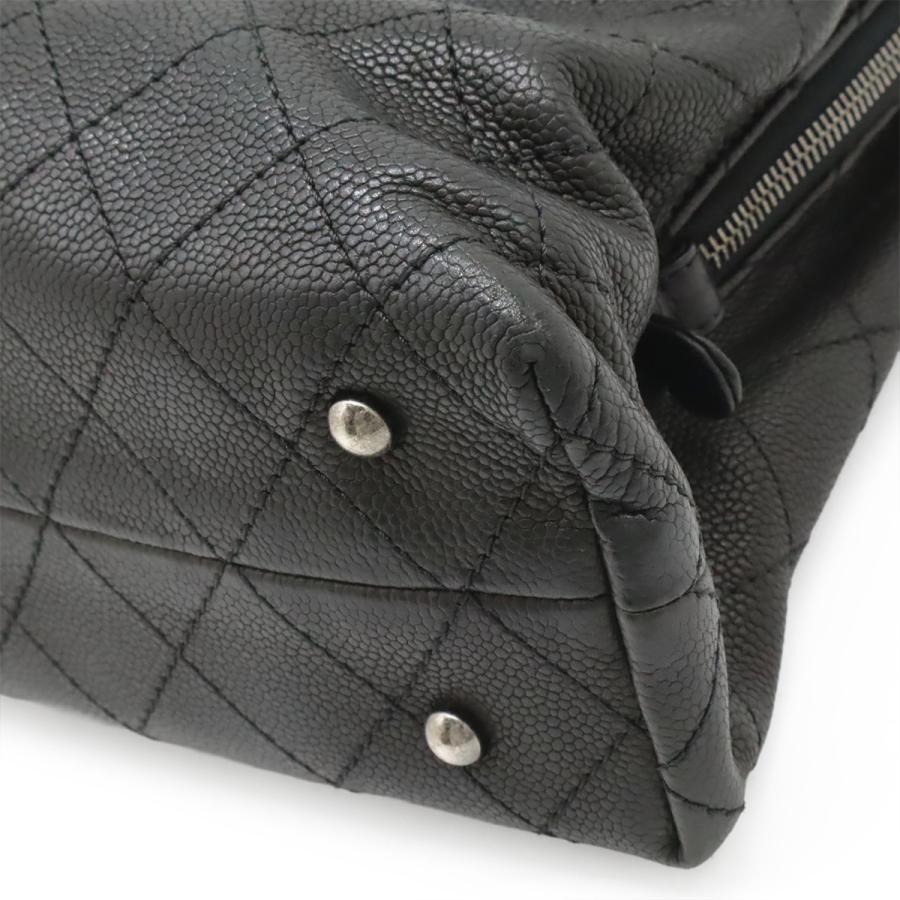 CHANEL シャネル マトラッセ ハンドバッグ 2WAY チェーンショルダー ショルダーバッグ キャビアスキン レザー ブラック 黒 シルバー金具 | CHANEL | 02