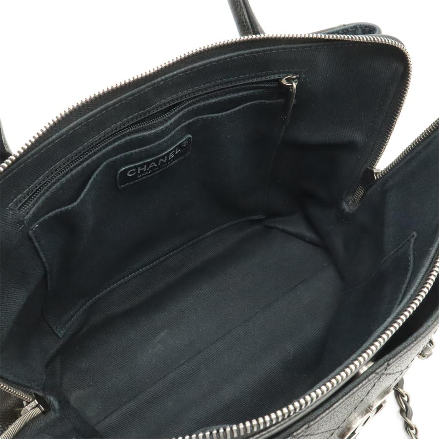 CHANEL シャネル マトラッセ ハンドバッグ 2WAY チェーンショルダー ショルダーバッグ キャビアスキン レザー ブラック 黒 シルバー金具 | CHANEL | 05