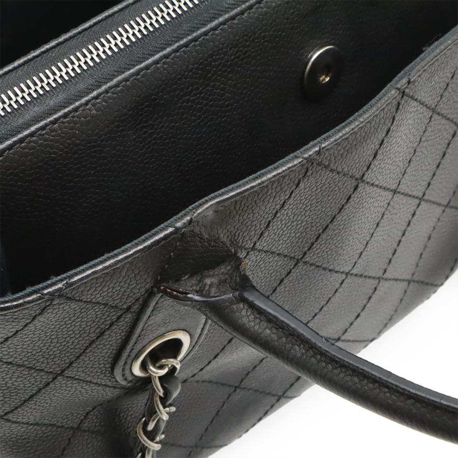 CHANEL シャネル マトラッセ ハンドバッグ 2WAY チェーンショルダー ショルダーバッグ キャビアスキン レザー ブラック 黒 シルバー金具 | CHANEL | 07