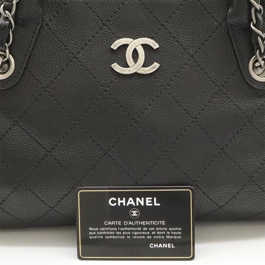 CHANEL シャネル マトラッセ ハンドバッグ 2WAY チェーンショルダー ショルダーバッグ キャビアスキン レザー ブラック 黒 シルバー金具 | CHANEL | 08