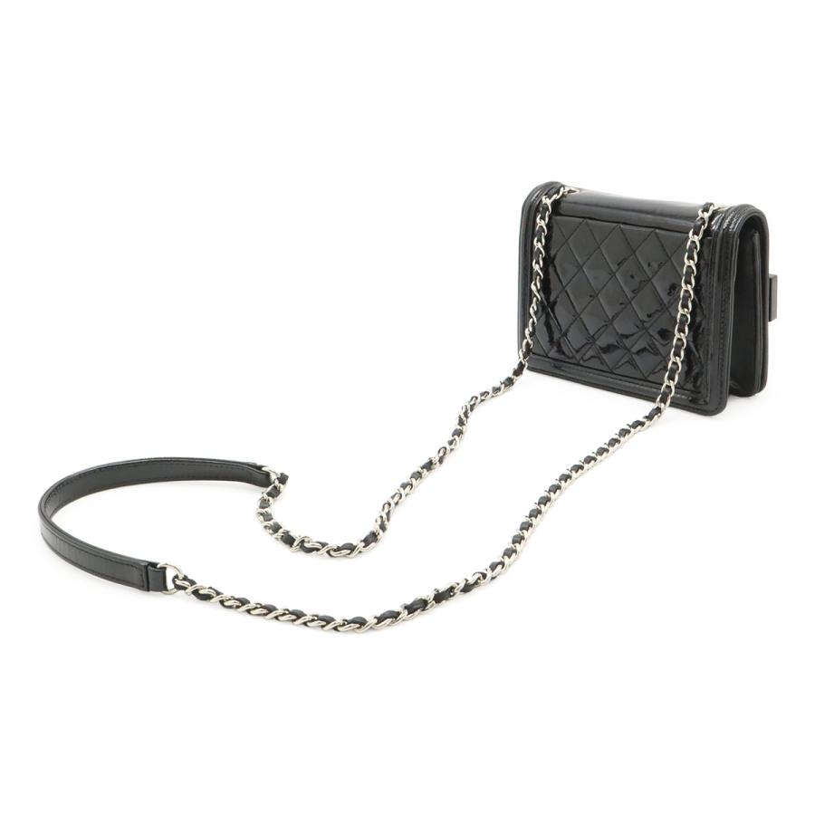 CHANEL シャネル レゴボーイ プラスチック ココマーク ボーダー チェーンショルダーバッグ ポシェット レザー ブラック 黒 ホワイト | CHANEL | 01
