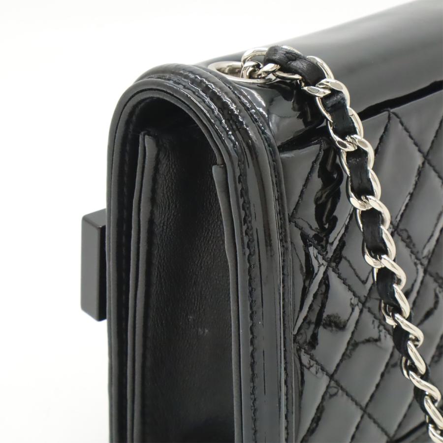 CHANEL シャネル レゴボーイ プラスチック ココマーク ボーダー チェーンショルダーバッグ ポシェット レザー ブラック 黒 ホワイト | CHANEL | 03
