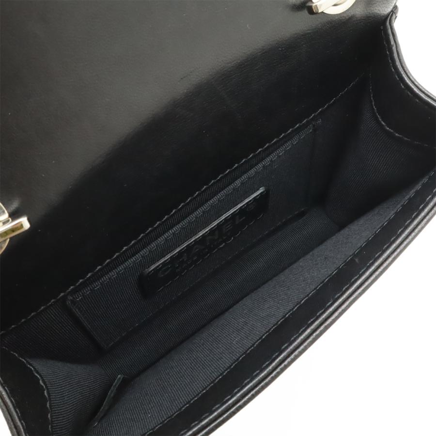 CHANEL シャネル レゴボーイ プラスチック ココマーク ボーダー チェーンショルダーバッグ ポシェット レザー ブラック 黒 ホワイト | CHANEL | 06
