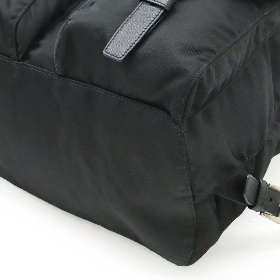 PRADA プラダ トライアングルロゴ バックパック リュックサック デイパック ナイロン レザー NERO 黒 ブラック シルバー金具 1BZ811 | PRADA | 02