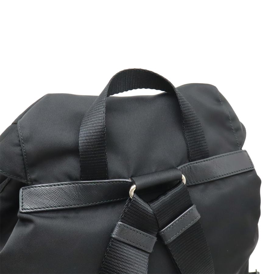 PRADA プラダ トライアングルロゴ バックパック リュックサック デイパック ナイロン レザー NERO 黒 ブラック シルバー金具 1BZ811 | PRADA | 03