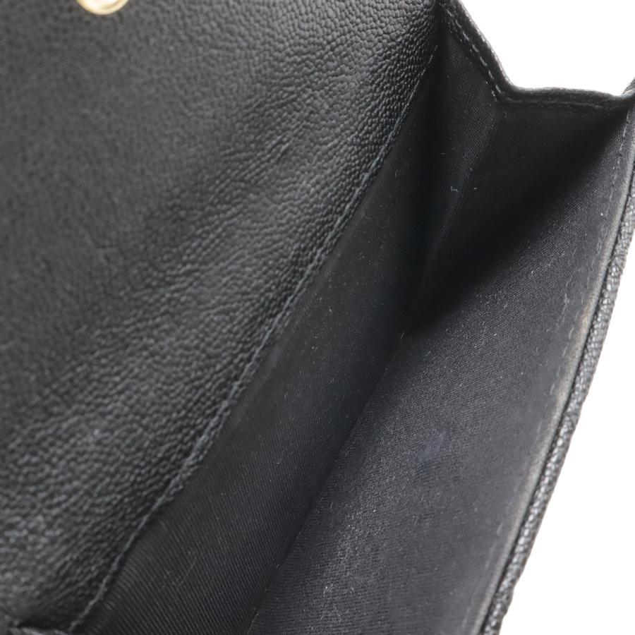 CHANEL シャネル ボーイシャネル マトラッセ ココマーク スモールフラップウォレット 3つ折財布 キャビアスキン ブラック 黒 | CHANEL | 06