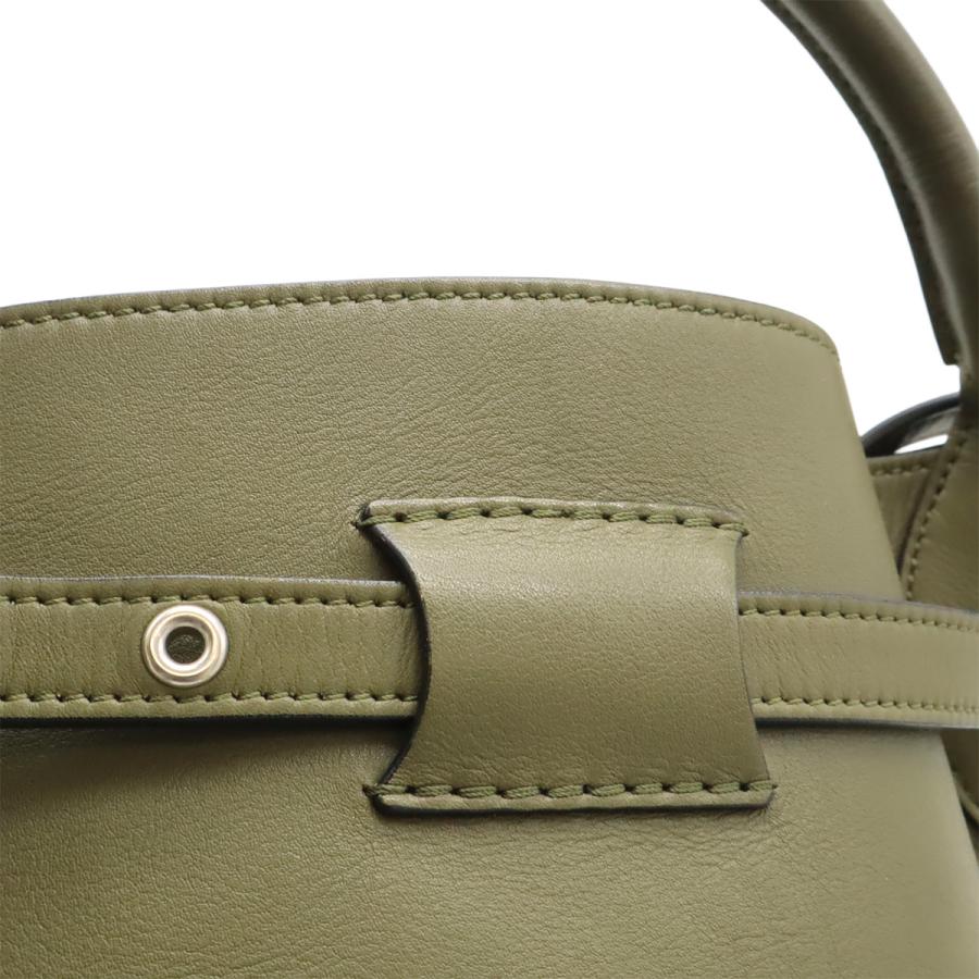 CELINE セリーヌ ビッグバッグ バケット ナノ ハンドバッグ 2WAY ショルダーバッグ 斜め掛け レザー カーキグリーン シルバー金具 187243 | CELINE | 07