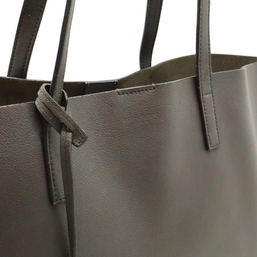 SAINT LAURENT PARIS サン ローラン パリ YSL イブサンローラン ショッピングトート ショルダーバッグ レザー グレー ポーチ付き 394195 |  | 06
