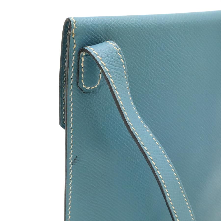 HERMES エルメス アメリー ショルダーバッグ ポシェット 斜め掛け クシュベル レザー ブルージーン 水色 □D刻印 | HERMES | 03