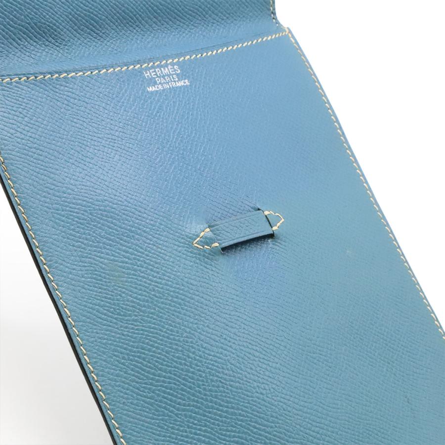 HERMES エルメス アメリー ショルダーバッグ ポシェット 斜め掛け クシュベル レザー ブルージーン 水色 □D刻印 | HERMES | 08