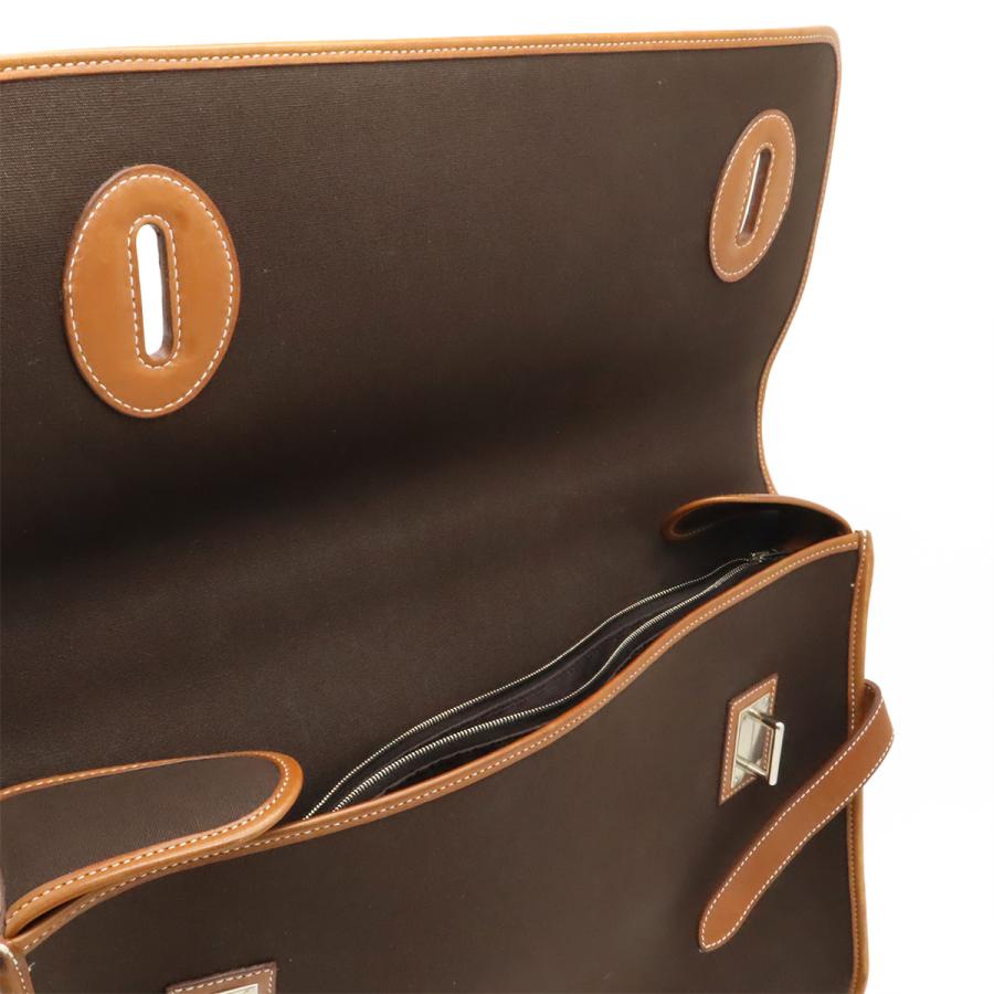 HERMES エルメス ブエナベンチュラMM ビジネスバッグ ブリーフケース 書類カバン ハンドバッグ トワルオフィシエ レザー ブラウン 茶 | HERMES | 04