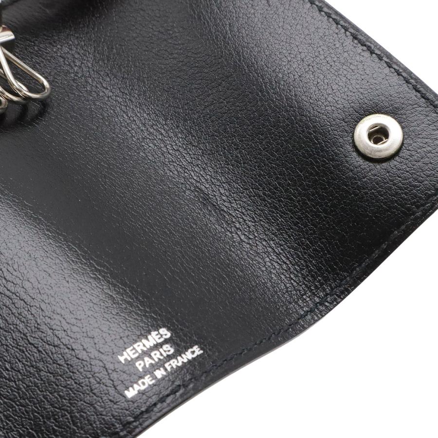 HERMES エルメス セリエ エテュイ クレ6 6連キーケース ボックスカーフ BOXカーフ レザー ブラック 黒 シルバー金具 □I刻印 | HERMES | 04