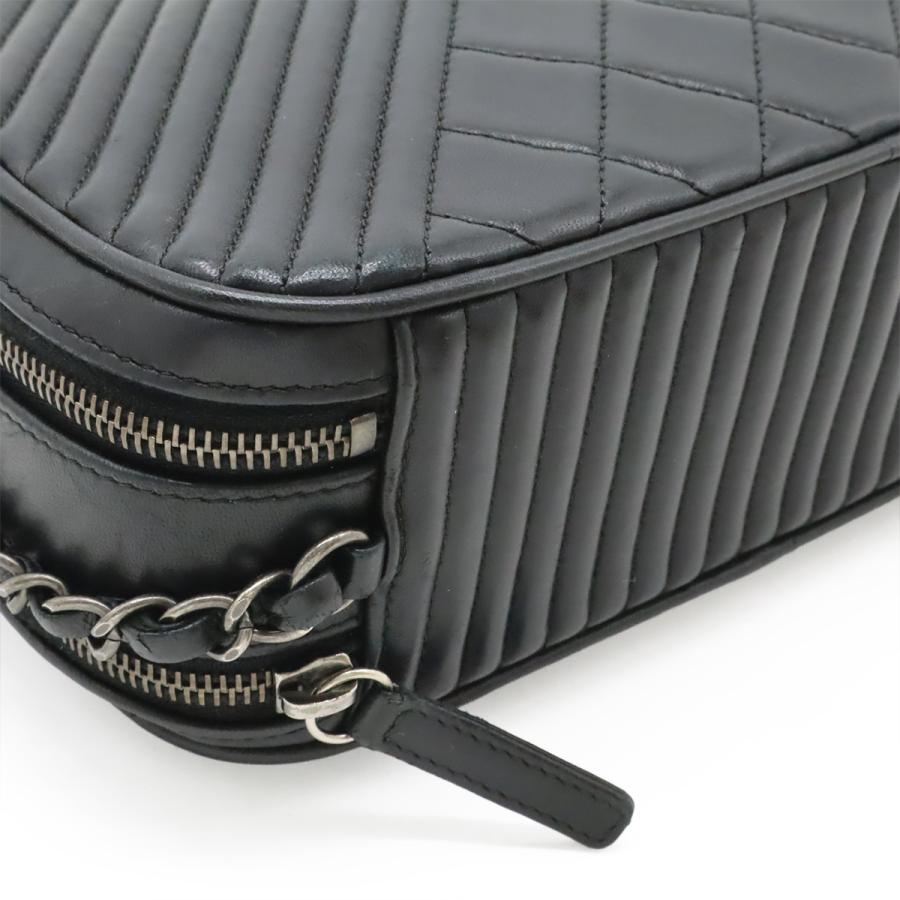 CHANEL シャネル ボーイシャネル カメラバッグ チェーンショルダー ショルダーバッグ ポシェット キルティング レザー ブラック 黒 | CHANEL | 02