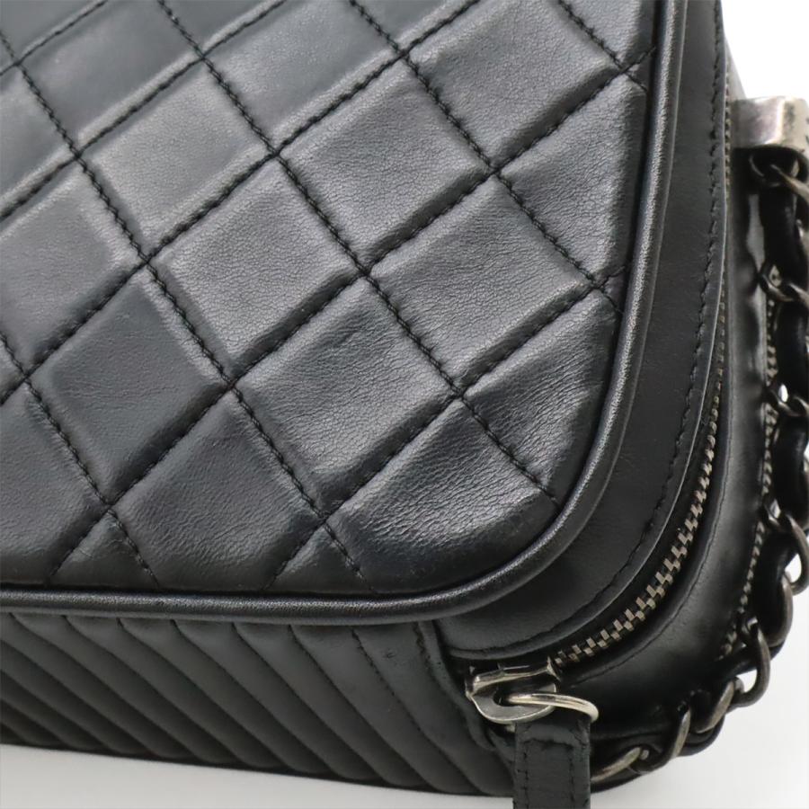 CHANEL シャネル ボーイシャネル カメラバッグ チェーンショルダー ショルダーバッグ ポシェット キルティング レザー ブラック 黒 | CHANEL | 08
