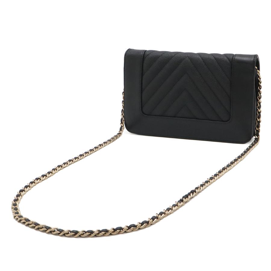 CHANEL シャネル マドモアゼル ヴィンテージ Vステッチ シェブロン チェーンウォレット ショルダーバッグ キャビアスキン レザー | CHANEL | 01