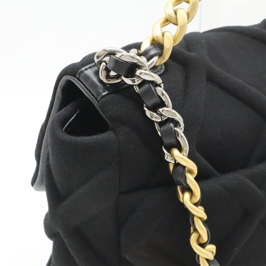 CHANEL シャネル シャネル19 マトラッセ ココマーク チェーンバッグ コットンジャージー ブラック 黒 ゴールド金具 シルバー金具 AS1160 | CHANEL | 03