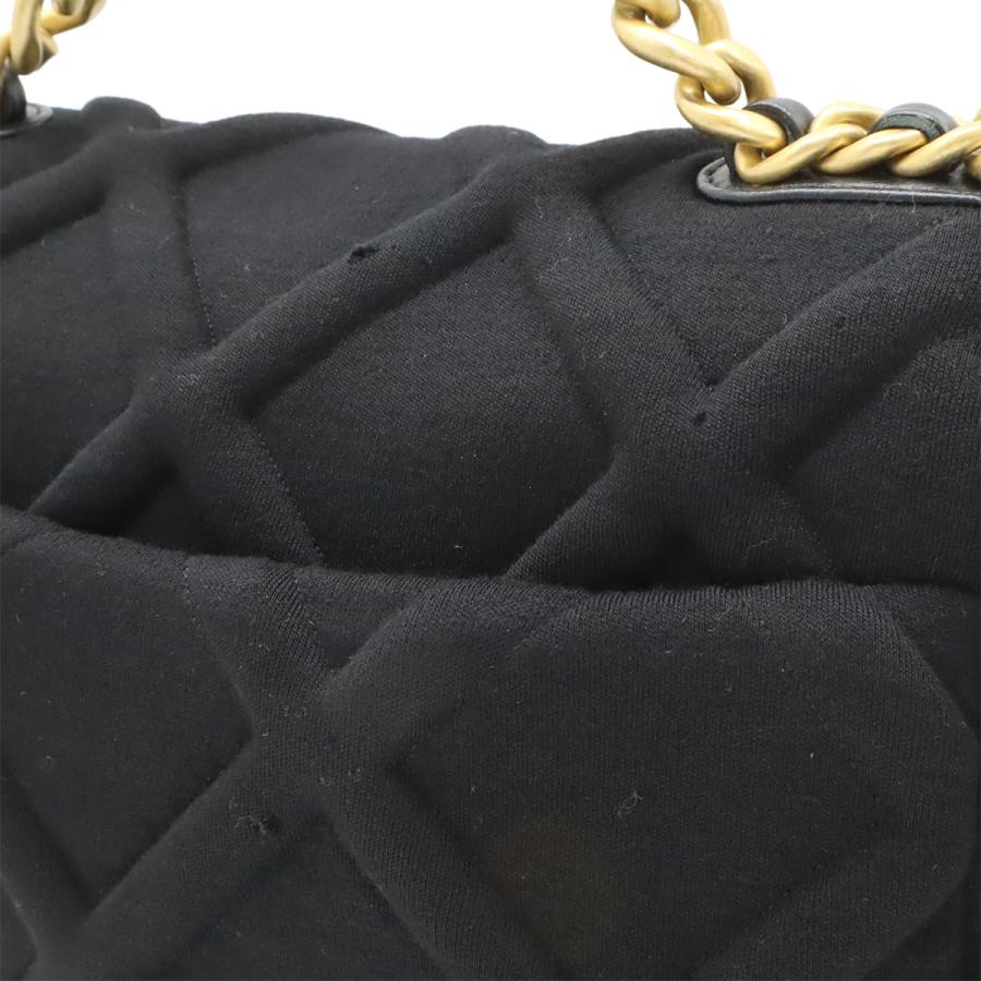 CHANEL シャネル シャネル19 マトラッセ ココマーク チェーンバッグ コットンジャージー ブラック 黒 ゴールド金具 シルバー金具 AS1160 | CHANEL | 06