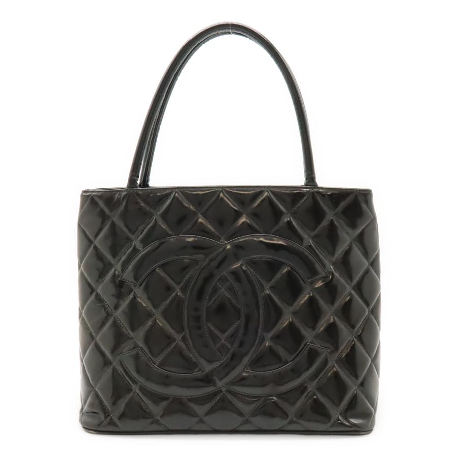 CHANEL シャネル マトラッセ ココマーク 復刻トート トートバッグ ショルダーバッグ エナメル パテントレザー ブラック 黒 ゴールド金具 | CHANEL