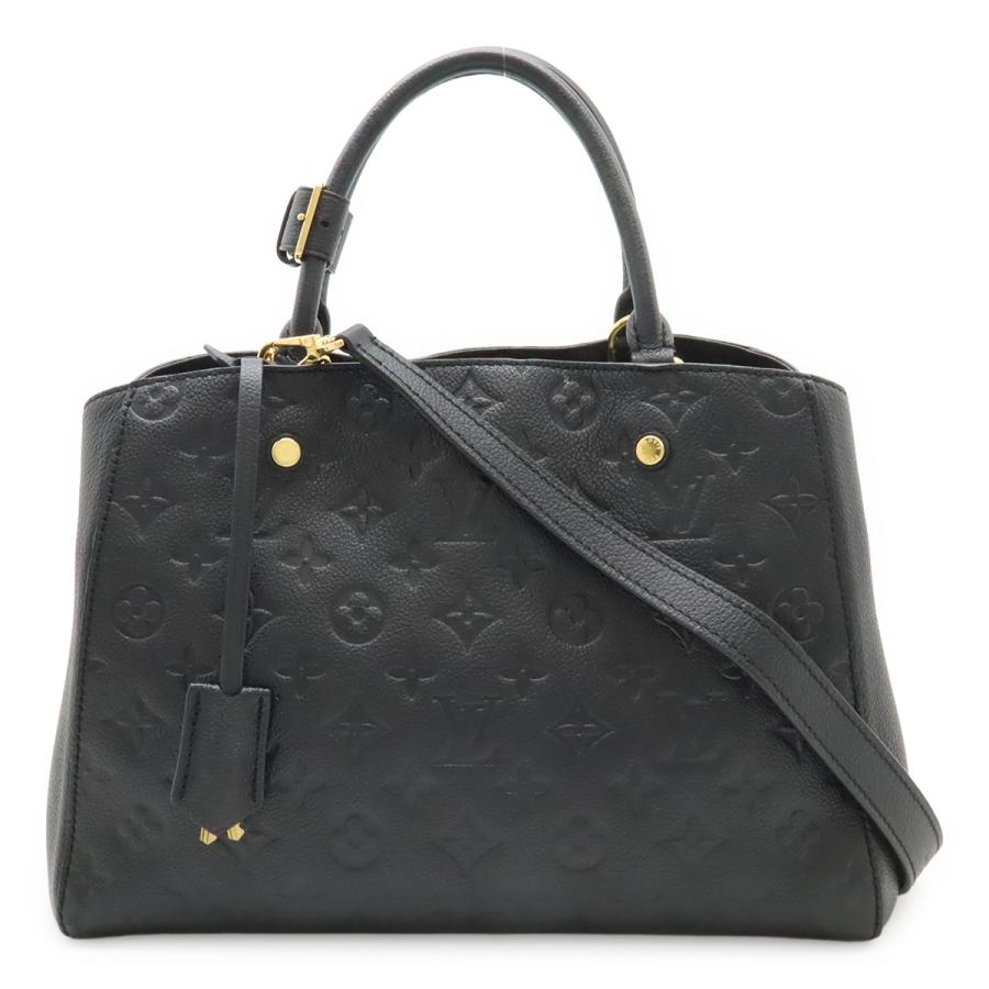 LOUIS VUITTON ルイ ヴィトン モノグラムアンプラント モンテーニュMM ハンドバッグ 2WAY ショルダーバッグ ノワール 黒 ブラック M41048 | LOUIS VUITTON