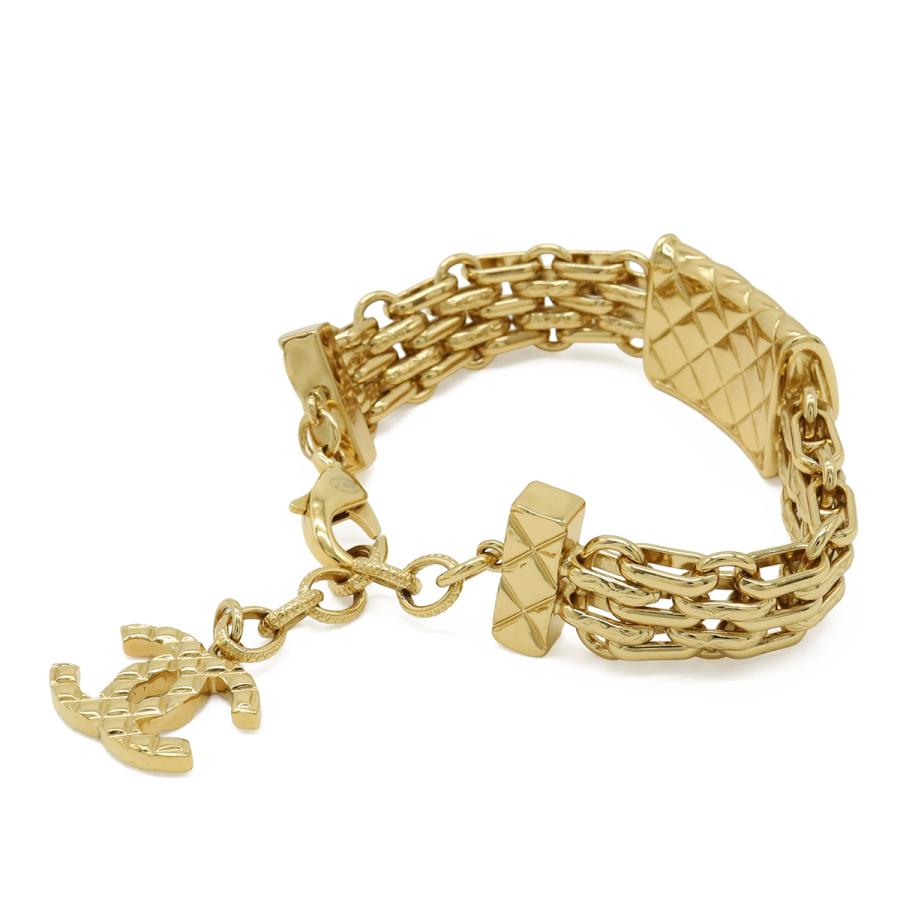 CHANEL シャネル マトラッセ ココマーク チェーン ブレスレット バッグモチーフ GP ゴールド B23 K | CHANEL | 01