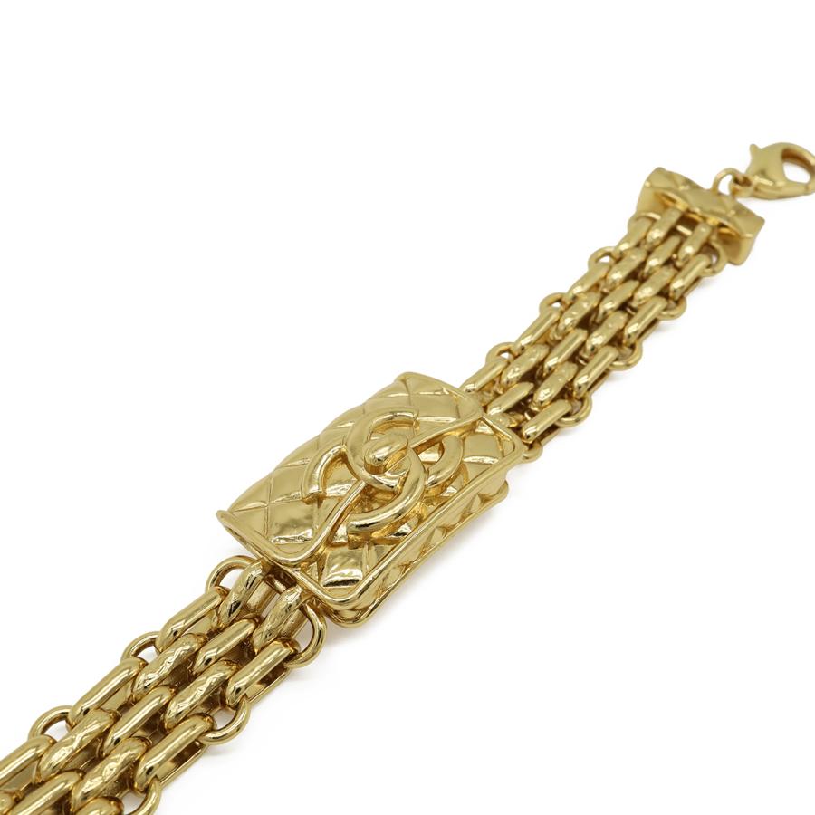 CHANEL シャネル マトラッセ ココマーク チェーン ブレスレット バッグモチーフ GP ゴールド B23 K | CHANEL | 02
