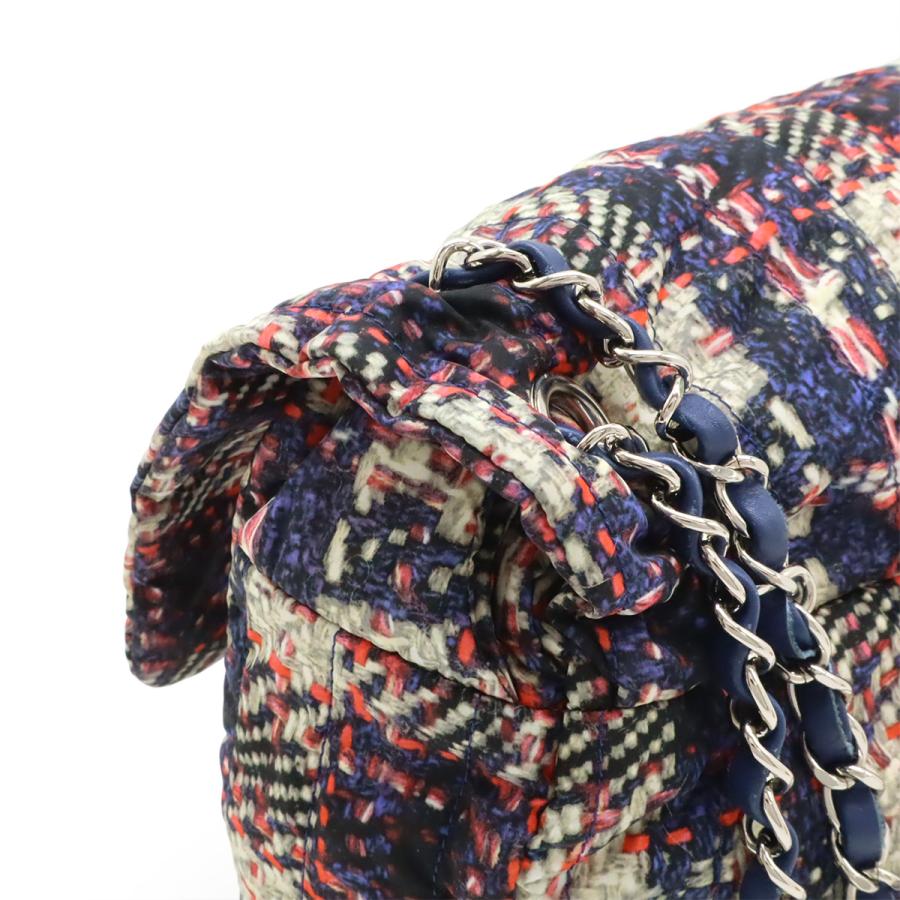 CHANEL シャネル ツイードプリント ココマーク チェーンショルダー ショルダーバッグ ナイロン ネイビー 紺  シルバー金具 ポーチ欠品 | CHANEL | 03