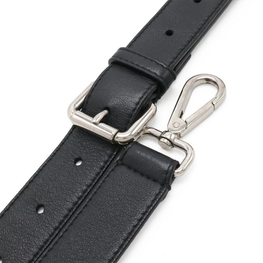 FENDI フェンディ ロゴ モン トレゾール ハンドバッグ ミニバッグ 巾着型 2WAY ショルダーバッグ レザー ブラック 黒 シルバー金具 | FENDI | 06