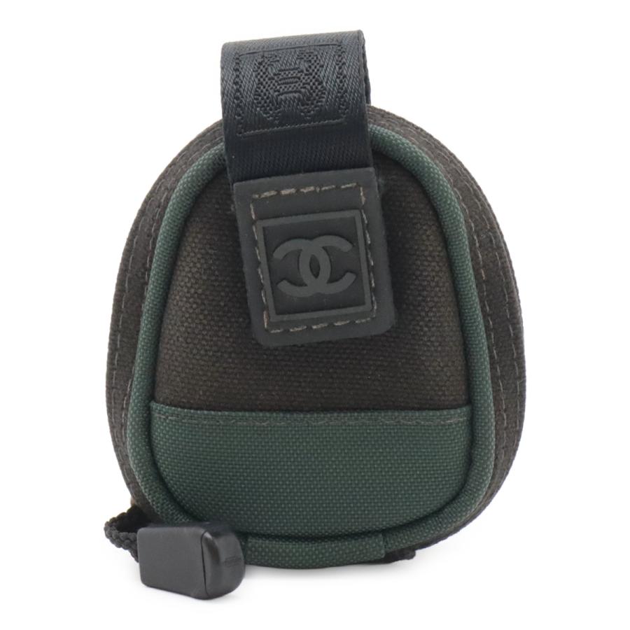 CHANEL シャネル スポーツライン ココマーク アームポーチ 小物入れ キャンバス ナイロン ブラック 黒 グリーン 緑 | CHANEL