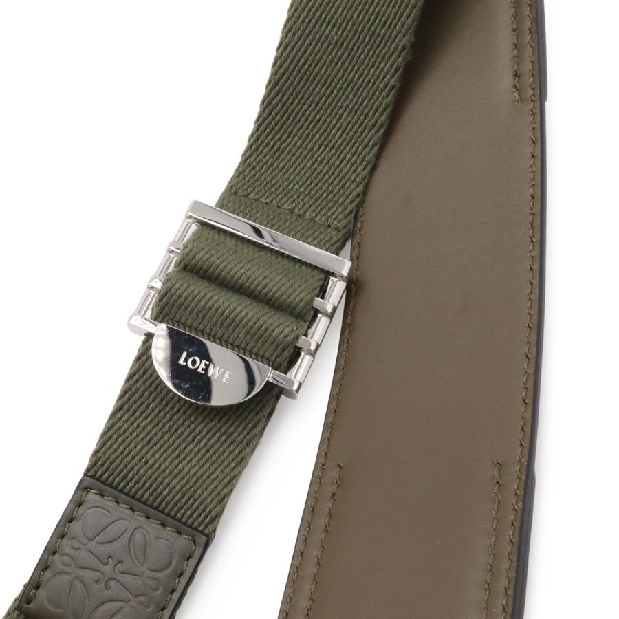LOEWE ロエベ ロゴ ミリタリーメッセンジャーバッグ XS ショルダーバッグ キャンバス レザー カーキグリーン シルバー金具 B314A72X01 | LOEWE | 04