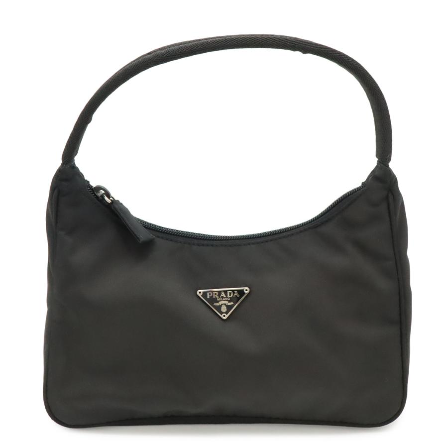 PRADA プラダ トライアングルロゴ プラダスポーツ アクセサリーポーチ ハンドバッグ 小物入れ ナイロン NERO 黒 ブラック MV515 | PRADA