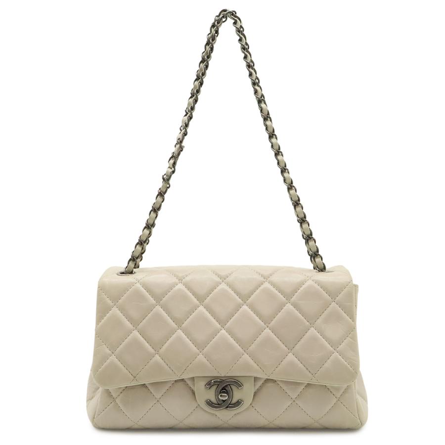 CHANEL シャネル マトラッセ チェーンショルダー ショルダーバッグ エイジドカーフスキン レザー サンドベージュ | CHANEL