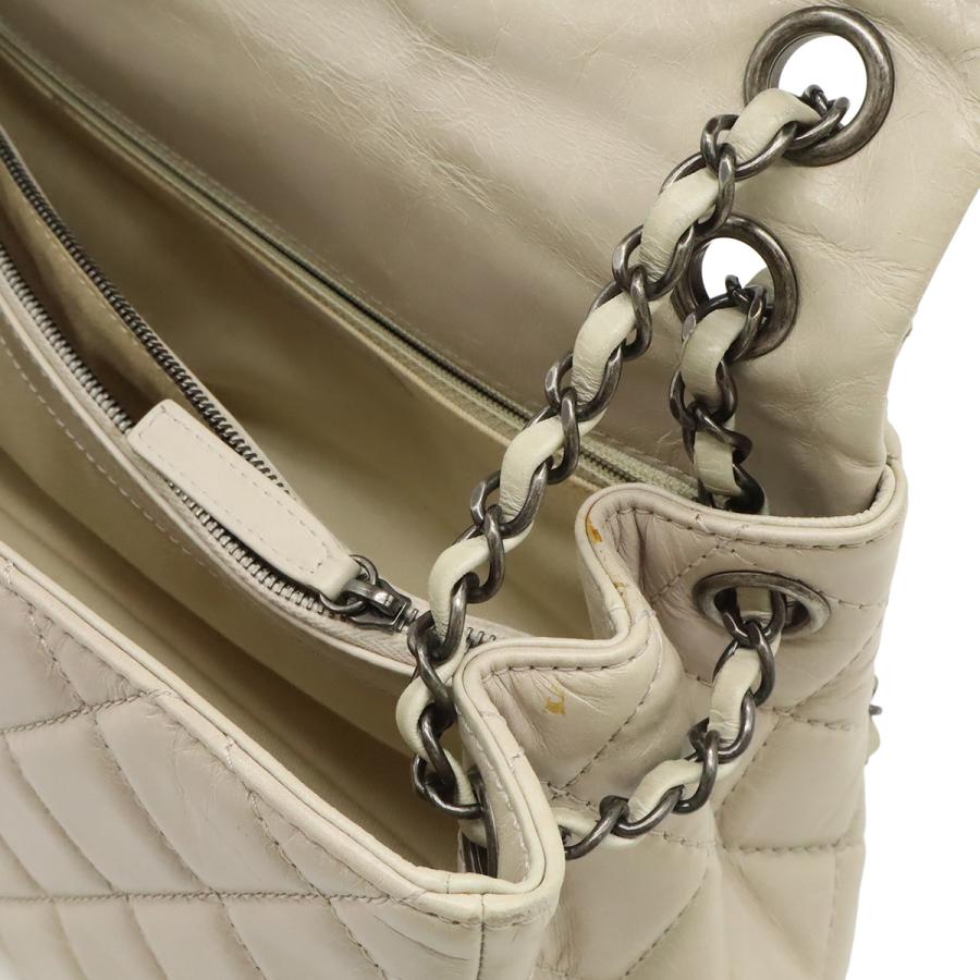 CHANEL シャネル マトラッセ チェーンショルダー ショルダーバッグ エイジドカーフスキン レザー サンドベージュ | CHANEL | 07