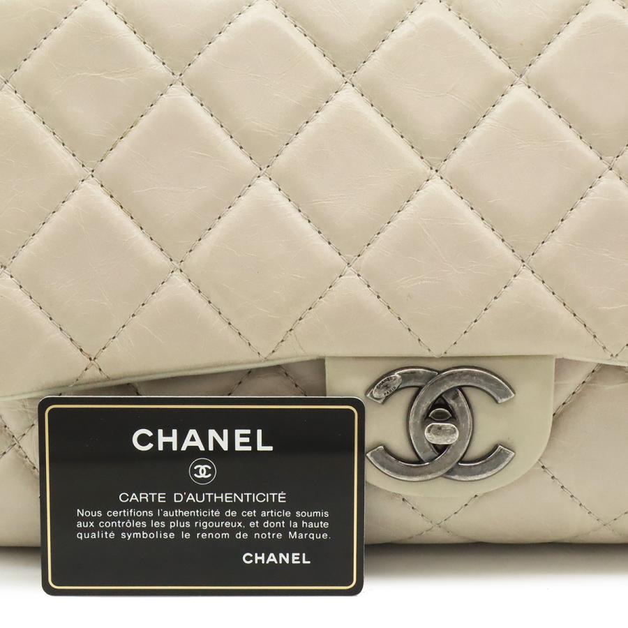 CHANEL シャネル マトラッセ チェーンショルダー ショルダーバッグ エイジドカーフスキン レザー サンドベージュ | CHANEL | 08