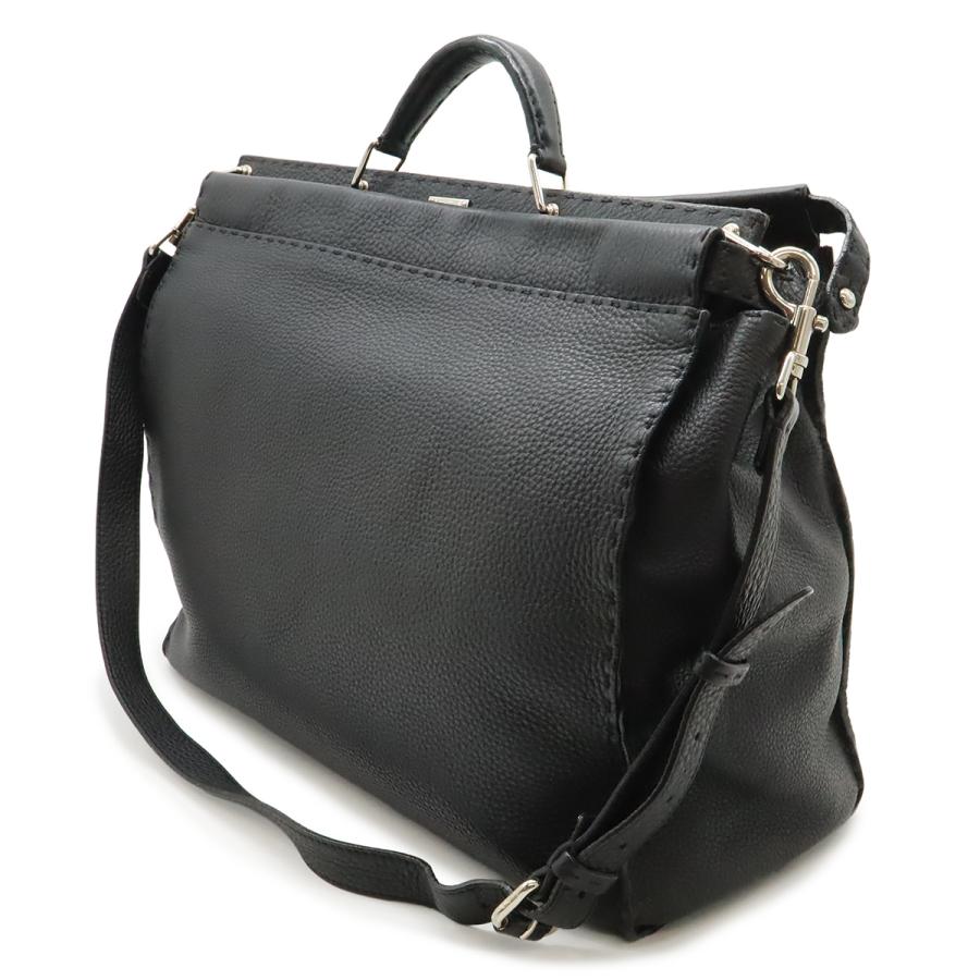 FENDI フェンディ モンスター バグス セレリア ピーカブー トートバッグ 2WAY ショルダーバッグ レザー ブラック 黒 シルバー金具 7VA354 | FENDI | 01