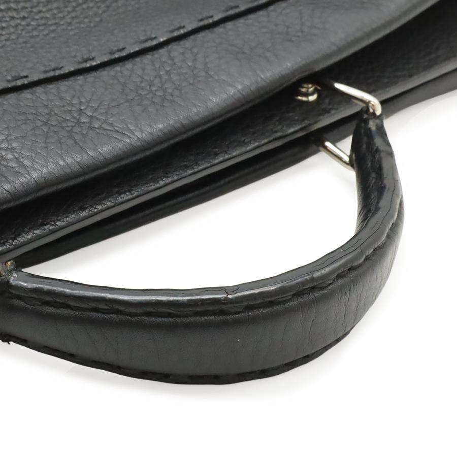 FENDI フェンディ モンスター バグス セレリア ピーカブー トートバッグ 2WAY ショルダーバッグ レザー ブラック 黒 シルバー金具 7VA354 | FENDI | 03