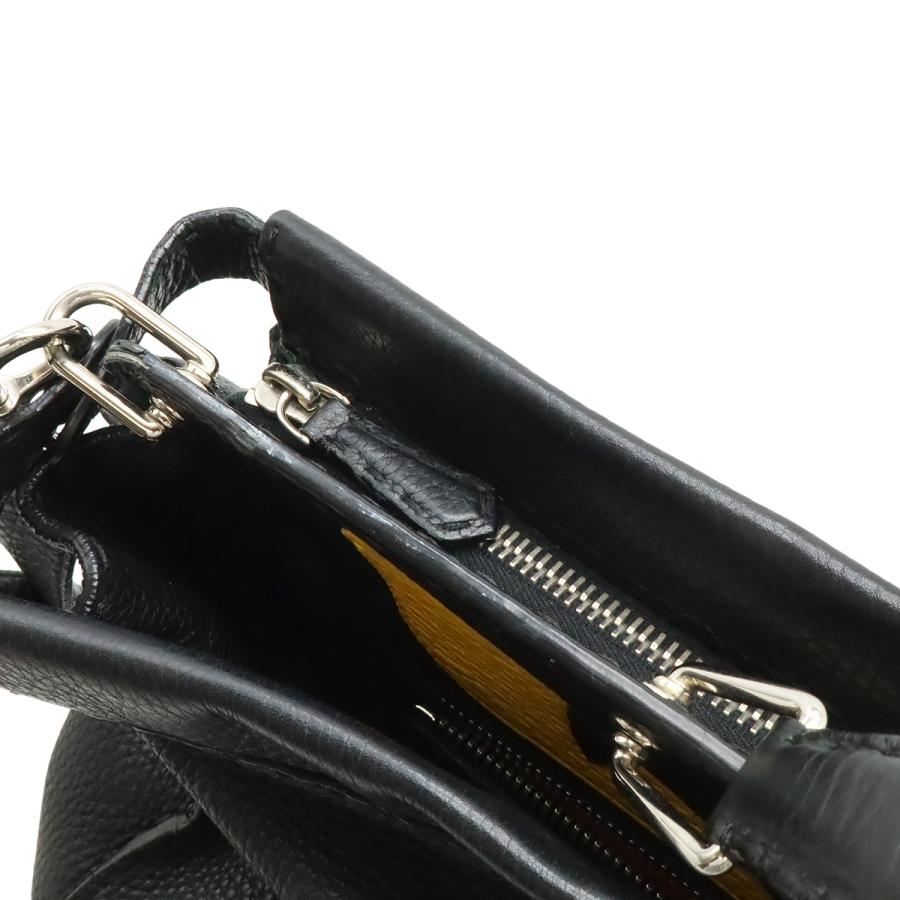 FENDI フェンディ モンスター バグス セレリア ピーカブー トートバッグ 2WAY ショルダーバッグ レザー ブラック 黒 シルバー金具 7VA354 | FENDI | 04