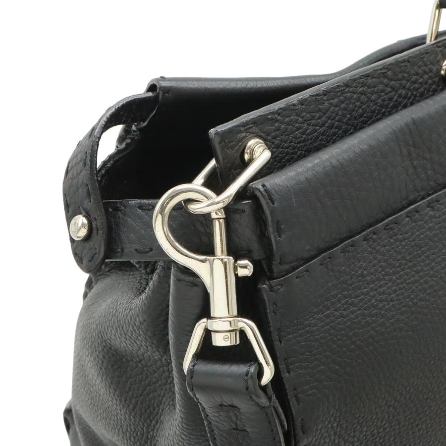 FENDI フェンディ モンスター バグス セレリア ピーカブー トートバッグ 2WAY ショルダーバッグ レザー ブラック 黒 シルバー金具 7VA354 | FENDI | 07