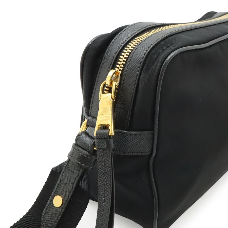 PRADA プラダ ショルダーバッグ ポシェット 斜め掛け 2WAY ポーチ クラッチバッグ ナイロン レザー NERO ブラック 黒 アウトレット品 | PRADA | 05