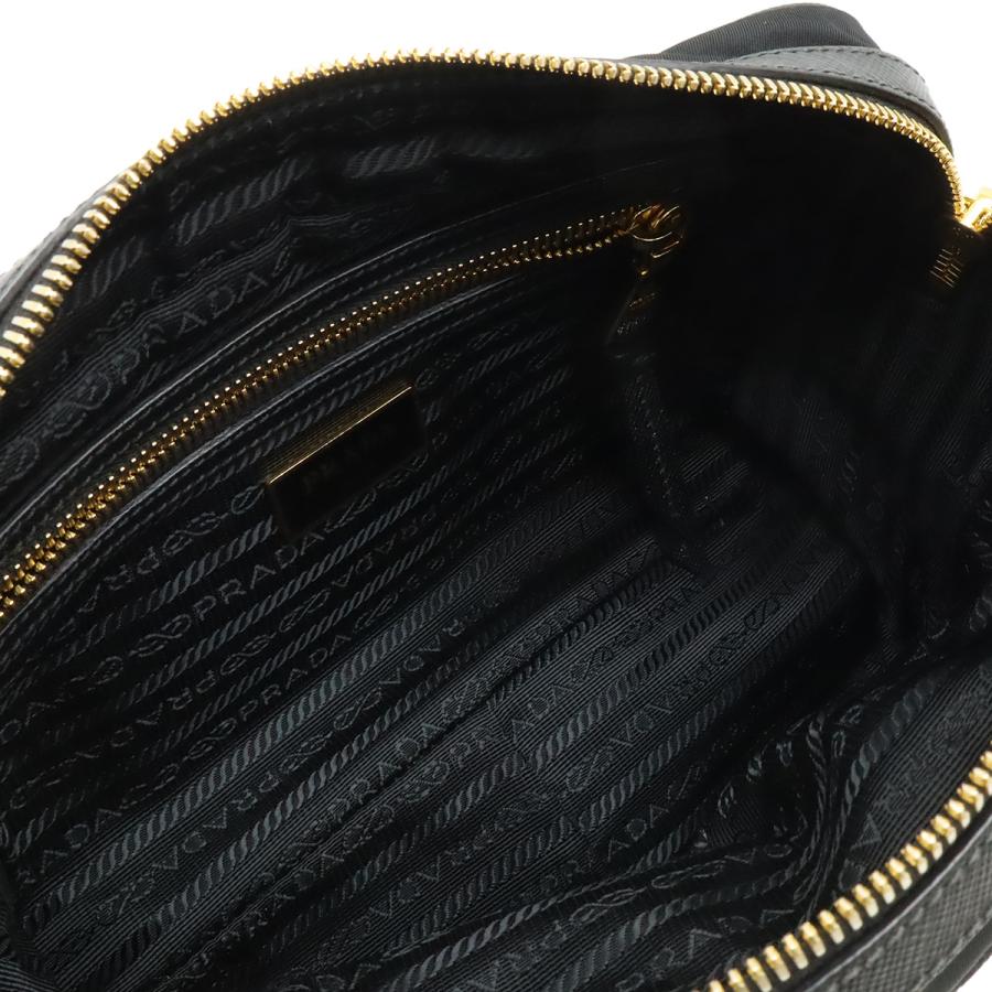 PRADA プラダ ショルダーバッグ ポシェット 斜め掛け 2WAY ポーチ クラッチバッグ ナイロン レザー NERO ブラック 黒 アウトレット品 | PRADA | 06