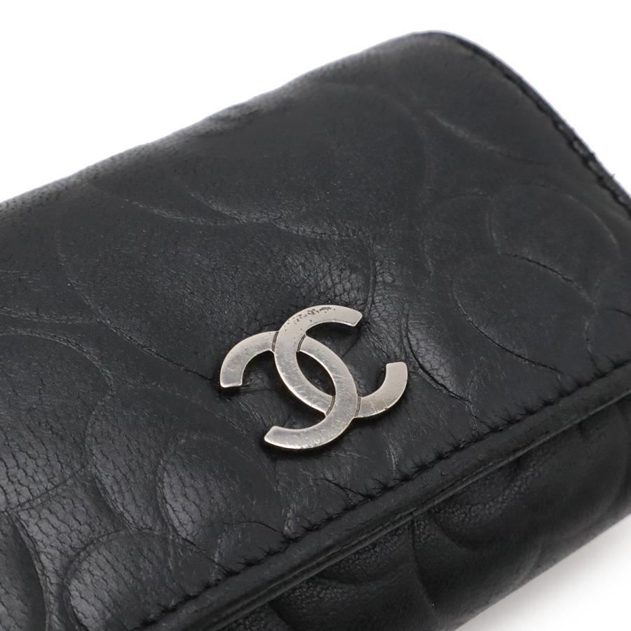 CHANEL シャネル カメリア ココマーク 6連キーケース レザー ブラック 黒 シルバー金具 A47436 | CHANEL | 03